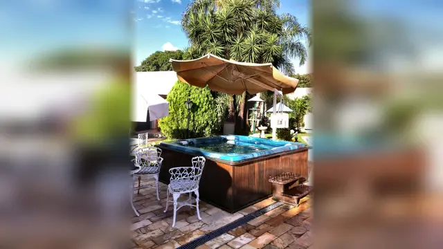 Jacuzzi na área de lazer externa