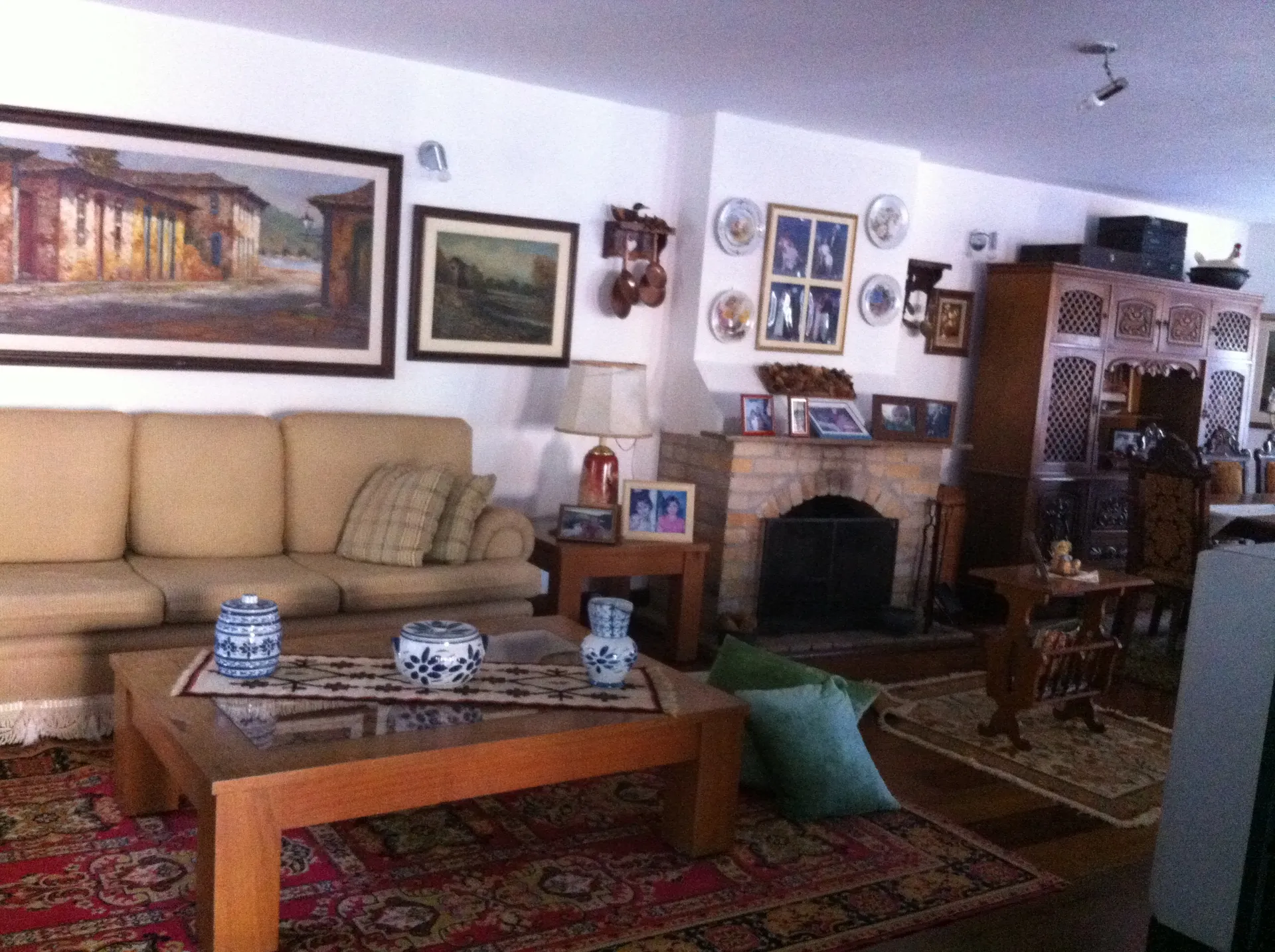 Sala de estar com lareira